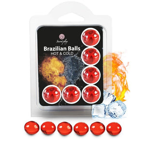 SECRETPLAY - SET 6 BRAZILIAN BALLS HOT AND COLD EFFECT SECRETPLAY COSMETIC