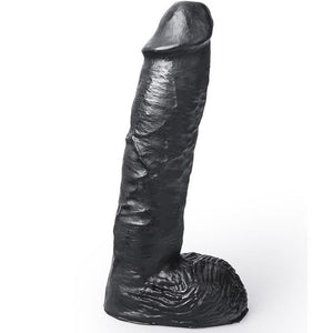 RIIPUTATUD SÜSTEEM – REALISTNE DILDO MUSTA VÄRVI MICKEY 24 CM RIPUTUSSÜSTEEM