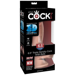 KING COCK - KOLME TIHEDUSEGA DILDO 14 CM KING COCK PLUS