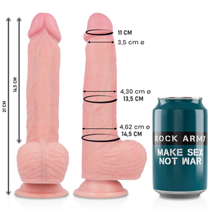 ROCKARMY - FLÜSSIGES SILIKON PREMIUM SPITFIRE REALISTISCH 21 CM -O- 4,62 CM ROCK ARMY