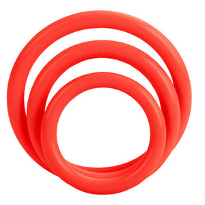 CALEXOTICS - TRI-RINGS SET RED CALEXOTICS