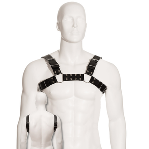 LEATHER BODY - BLACK BULL DOG HARNESS - LoveYou.lv