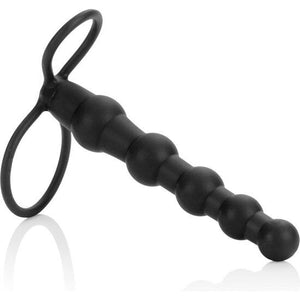 CALEXOTICS - BEADED DUAL PENETRATOR BLACK CALEXOTICS