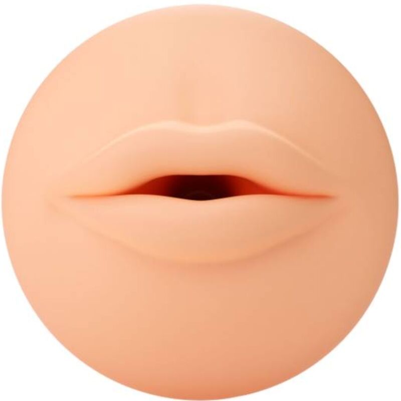 Realistic silicone lips of an Autoblow device for intimate user experience.