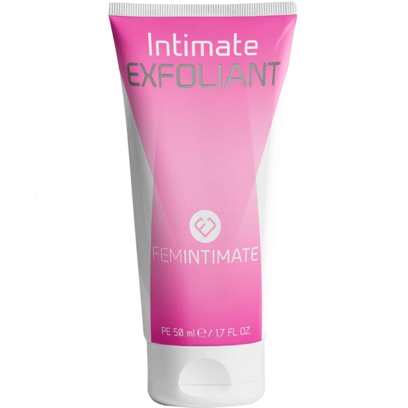 Pink Intimate Exfoliant by Femintimate for gentle skin care, 50ml tube for smooth hair removal