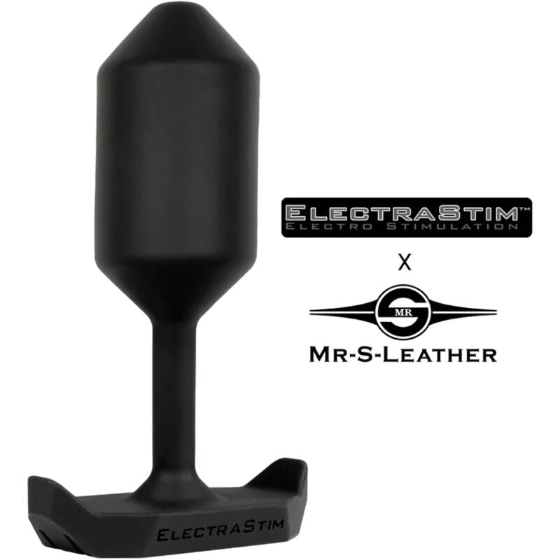 Black ElectraStim butt plug by Mr-S-Leather for BDSM electrostimulation