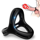 Adult non-vibrating black cock ring designed for enhanced pleasure; suitable for 18+ users.