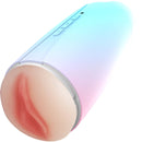 Realistic male masturbator with soft inner texture, designed for enhanced pleasure, featuring a sleek outer design for discreet use.