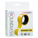 Yellow bondage tape in 60-foot roll with packaging, featuring strong and durable multipurpose use for secure tape fixation.