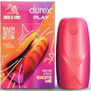 Durex Play vibrating stroker in pink packaging, titled 'Ride & Vibe.'