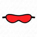 Red sleep mask with black trim for comfortable rest and relaxation
