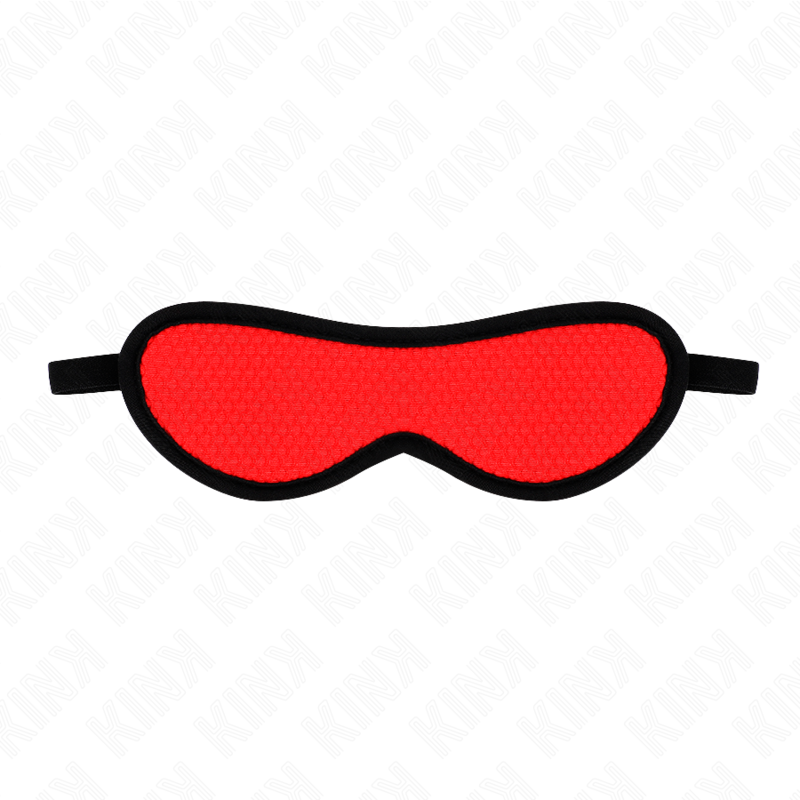 Red sleep mask with black trim for comfortable rest and relaxation