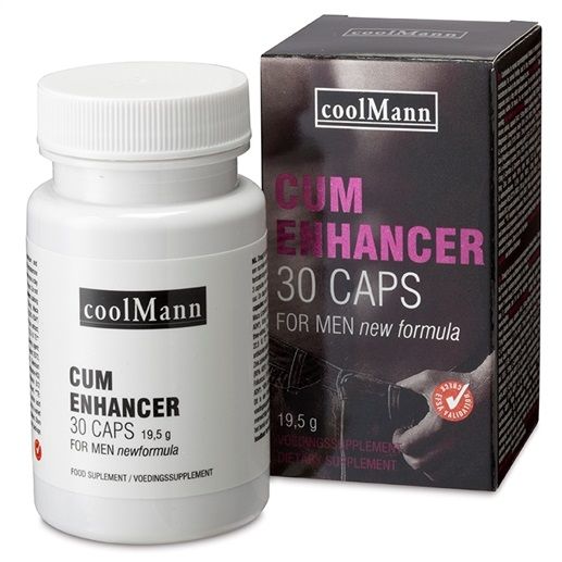 CoolMann Cum Enhancer 30 capsules for men, dietary supplement for vitality.