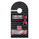 Aria Chrono Kamasutra door hanger packaging with hourglass and phrase 'Every Second Counts' in English and Spanish.