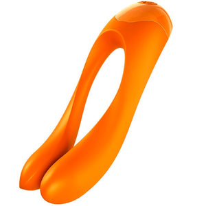 APMIERINĀTĀJS - CANDY cane PIRKSTA VIBRATORS ORANŽS