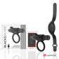 Black&Silver Cameron Remote Control Cockring WatchMe with medical silicone, featuring a silky-smooth surface and vibrating functionality.