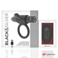 BLACK&SILVER Cameron Remote Control Cockring in packaging with sleek silicone design by Watchme