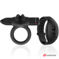 Black and Silver Agron remote control cockring and watch, made from silky-smooth medical silicone for male stimulation.