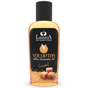 INTIMATELINE LUXURIA - VOLUPTAS ĒDAMĀS MASĀŽAS GELS SILDOŠS EFEKTS - KARAMELE 100 ML