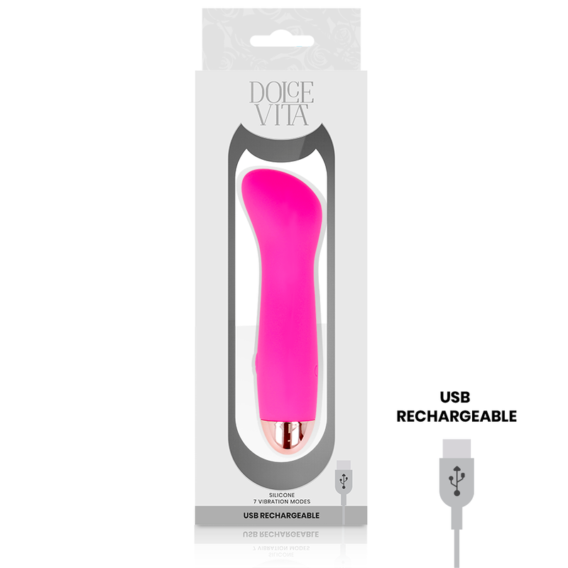 DOLCE VITA - RECHARGEABLE VIBRATOR ONE PINK 7 SPEED DOLCE VITA
