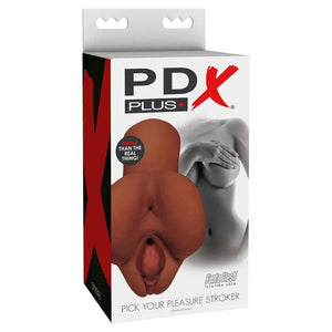 PDX PLUS - PICK YOUR PLEASURE DOUBLE BROWN MASTURBATOR PDX PLUS+