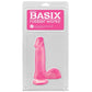 BASIX - GUMIJAS DARBU PENIS 16 CM ROZĀ