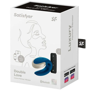 SATISFYER - DOUBLE LOVE LUXURY PARTNER ВИБРАТОР СИНИЙ
