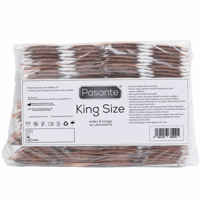 PASANTE - CONDOMS KING SIZE BAG 144 UNITS PASANTE