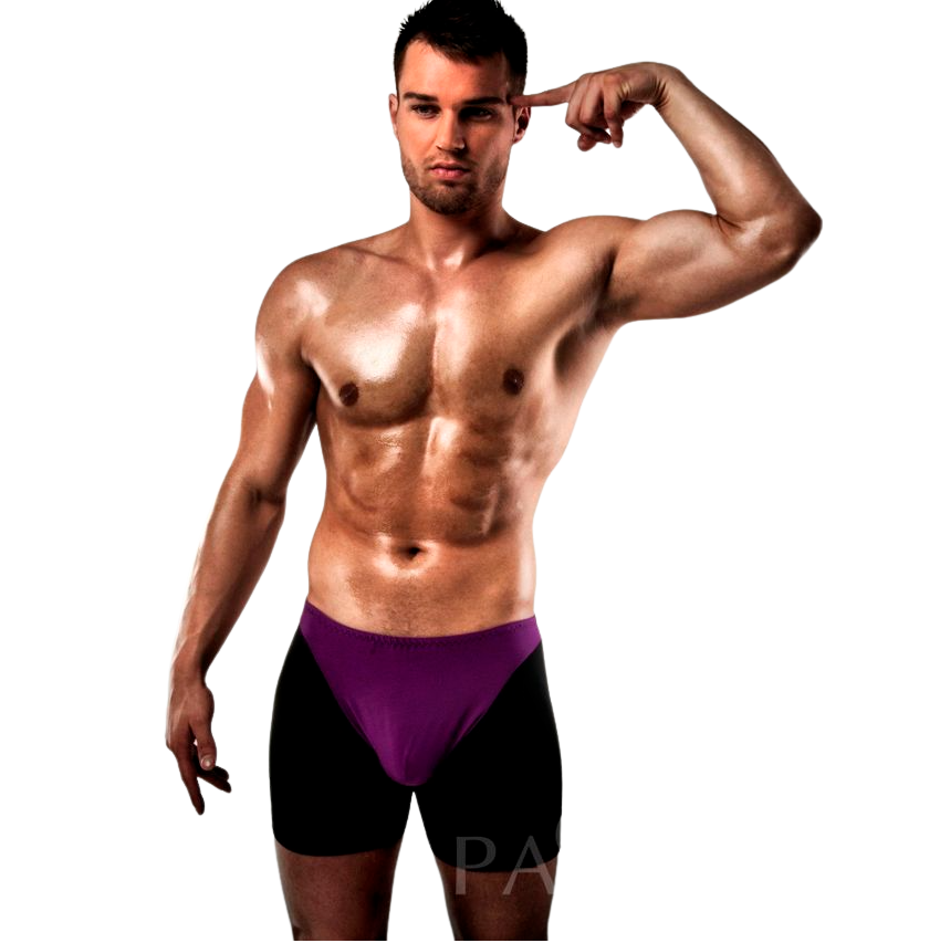 PASSION - BOXER 009 LILAC/BLACK EROTIC ALGERIE S/M