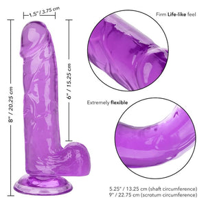 CALEXOTICS - SIZE QUEEN DILDO PURPLE 15.3 CM CALEXOTICS