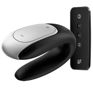 SATISFYER - ВИБРАТОР ДЛЯ ДВОЙНОГО РАЗВЛЕЧЕНИЯ, ЧЕРНЫЙ