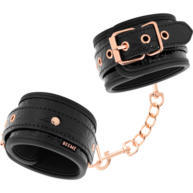 BEGME -  BLACK EDITION PREMIUM HANDCUFFS WITH NEOPRENE LINING BEGME BLACK EDITION