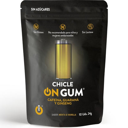 WUG GUM - ON CAFFEINE, GINSENG AND GUARANA GUM 10 UNITS - LoveYou.lv