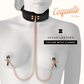 COQUETTE CHIC DESIRE - ФАНТАЗИЙНОЕ ОЖЕРЕЛЬЕ С ЗАЖИМАМИ ДЛЯ СОСКОВ И ПОДКЛАДКОЙ ИЗ НЕОПРЕНА