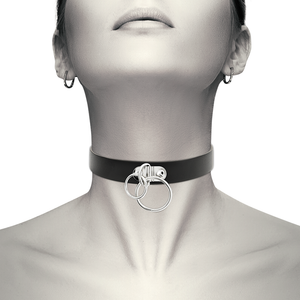 COQUETTE CHIC DESIRE - DIVU Gredzenu VEGAN LEATHER CHOKER