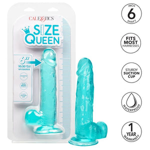 CALEXOTICS - SIZE QUEEN DILDO BLUE 15.3 CM CALEXOTICS