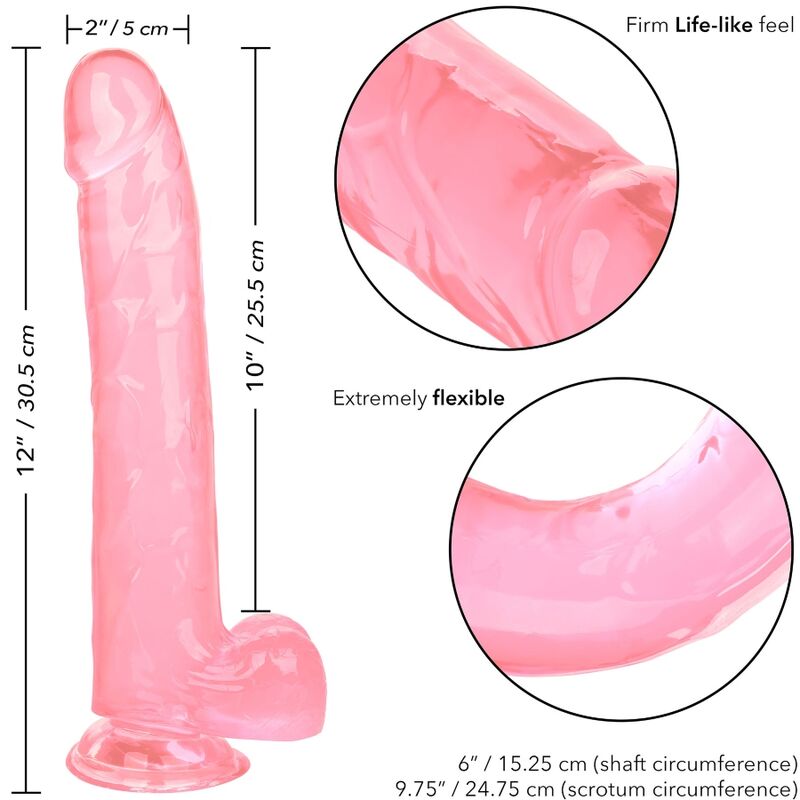 CALEXOTICS - SIZE QUEEN DILDO PINK 25.5 CM CALEXOTICS