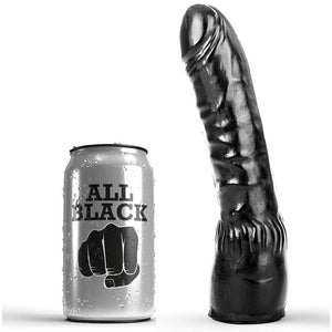 ALL BLACK - DILDO BLACK REALISTIC 20 CM ALL BLACK