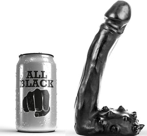 ALL BLACK - DILDO REALISTIC 19 CM ALL BLACK
