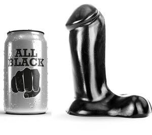 ALL BLACK - DILDO REALISTIC 14 CM ALL BLACK
