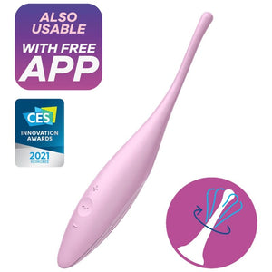SATISFYER - TWIRLING JOY CLIT TIP VIBRATOR PINK SATISFYER CONNECT