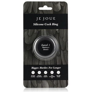 JE JOUE - MAXIMUM STRETCH SILICONE COCK RING - BLACK JE JOUE