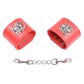 OHMAMA FETISH - RED HANDCUFFS WITH SNAP CLOSURE