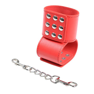 OHMAMA FETISH - RED HANDCUFFS WITH SNAP CLOSURE OHMAMA FETISH
