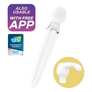 SATISFYER - ДВОЙНОЕ ПРИЛОЖЕНИЕ WANDER БЕЛОЕ