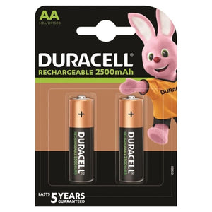 DURACELL - АККУМУЛЯТОРНАЯ БАТАРЕЯ HR6 AA 2500 мАч 2 ШТ.