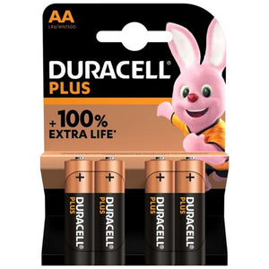 DURACELL - PLUS POWER 100 ЩЕЛОЧНАЯ БАТАРЕЙКА AA LR6 4 ШТ.