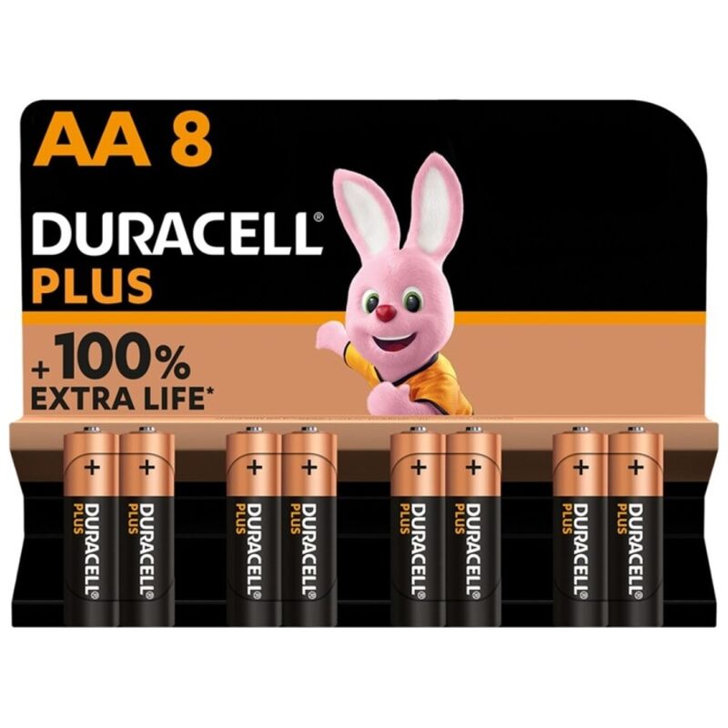 DURACELL - PLUS POWER 100 ЩЕЛОЧНАЯ БАТАРЕЙКА AA LR6 8 ШТ.