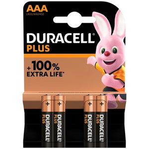 Батарейка DURACELL - PLUS POWER 100 ЩЕЛОЧНАЯ AAA LR03 4 шт.