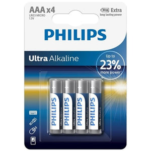 PHILIPS - ULTRA SĀRMA AKUMULATORS AAA LR03 4 VIENĪBAS